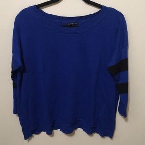 American Eagle 3/4 length cobalt sweater